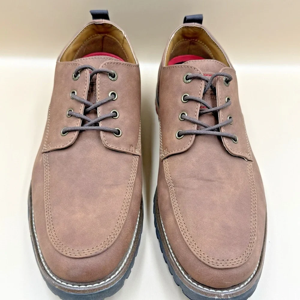 Levi Strauss Shoes Men's 8.5 Brown Faux Suede Leather Comfort Insole Lace‎ Up